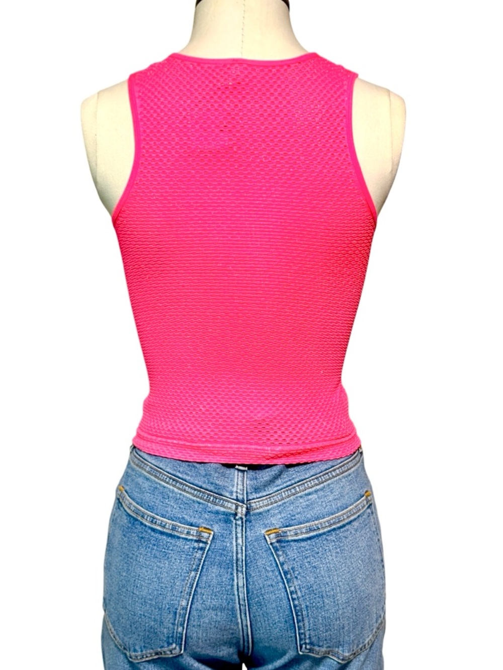 Anthropologie LyreBird Open Stitch Shimmer  Sleeveless Tank Top Size S / M - Picture 13 of 14